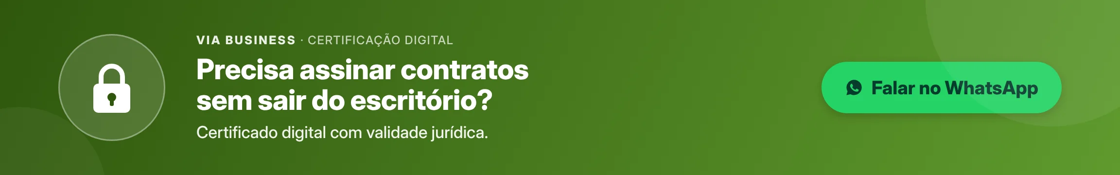 Precisa assinar contratos sem sair do escritório? Certificado digital com validade jurídica.
