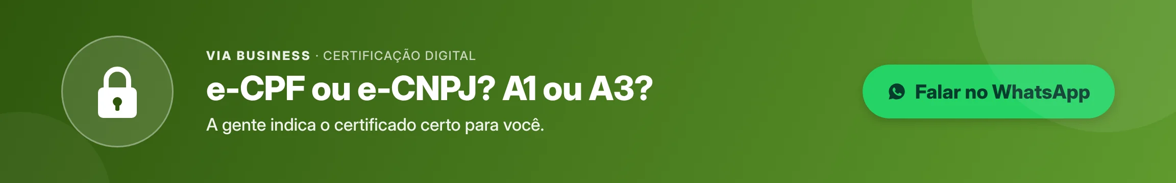 e-CPF ou e-CNPJ? A1 ou A3? A gente indica o certificado certo para você.